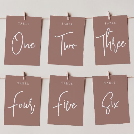 Terracotta hand Scripted Lijst TWO Kaart