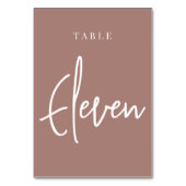 Terracotta Hand Scripted Table ELEVEN Kaart (Voorkant)