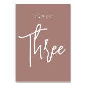 Terracotta Hand Scripted Table THREE Kaart (Achterkant)