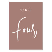 Terracotta Hand Scripted Table VIR Kaart (Achterkant)