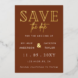 Terracotta handgeschreven de Foto van het Manuscri Folie Uitnodiging