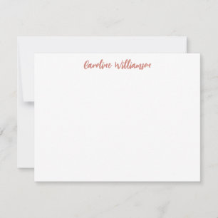 Terracotta Handwriting Personalized Stationery Notitiekaartje