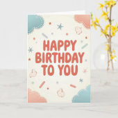 Terracotta Happy Birthday Kaart (Gele Bloem)