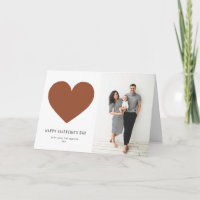 Terracotta hart minimalist Happy Valentijnsdag