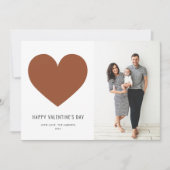 Terracotta hart minimalist Happy Valentijnsdag Feestdagenkaart (Voorkant)