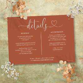 Terracotta Hart Script Details Informatie Kaart