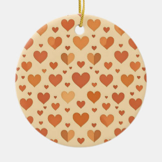 Terracotta Hart Verspreid Patroon Keramisch Ornament