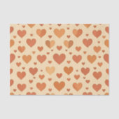 Terracotta Heart Scatter Pattern Tissuepapier (Voorkant)