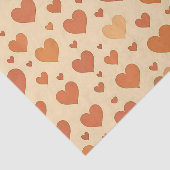 Terracotta Heart Scatter Pattern Tissuepapier (Detail)
