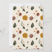 Terracotta Heilige Doop & 1e Verjaardag Bloemen Kaart (Achterkant)