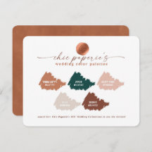 Terracotta Herfst 2021 Wedding Color Palette Card