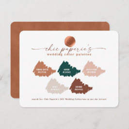 Terracotta Herfst 2021 Wedding Color Palette Card
