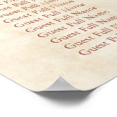 Terracotta herfst bladeren bruiloft zitplaatsen gr poster (Hoek)