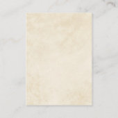 Terracotta herfst bladeren herfst bruiloft recepti informatiekaartje (Achterkant)