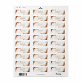 Terracotta Herfst Bloem Bruiloft Retouradres Etiket (Full Sheet)