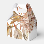 Terracotta herfst bloemen arrangement bruiloft bedankdoosjes (Achterkant)