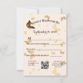 Terracotta Herfst Bloemen QRC RSVP (Achterkant)