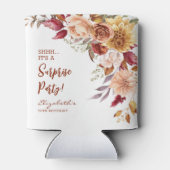 Terracotta Herfst Bloemen Verrassing Verjaardag Blikjeskoeler (Achterkant)