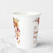 Terracotta Herfst Bloemen Verrassing Verjaardag Papieren Bekers (Links)