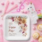 Terracotta Herfst Bloemen Verrassing Verjaardag Papieren Bordje (Feest)