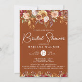 Terracotta Herfst Bloemen Vrijgezellenfeest Kaart (Voorkant)