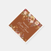 Terracotta Herfst Bloemen Vrijgezellenfeest Servet (Hoek)