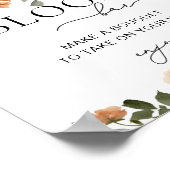 Terracotta Herfst Bloesembloesem of Bloemenbar Poster (Hoek)