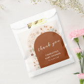 Terracotta Herfst Boho Wildflower Arch Baby shower Bedankzakje (Gezegeld)