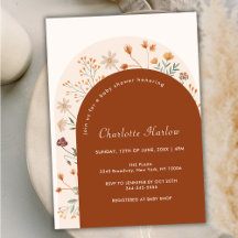 Terracotta Herfst Boho Wildflower Arch Baby shower