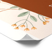 Terracotta Herfst Boho Wildflower Arch Welkom Poster (Hoek)