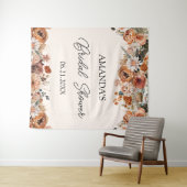 Terracotta herfst bruidsdouche achtergrondtapijt wandkleed (In Situ (horizontaal))