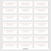 Terracotta Herfst Bruiloft Gasten Adresetiketten Sticker (Vel)