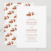 Terracotta Herfst Bruiloft