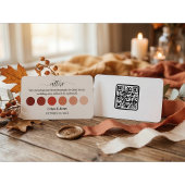 Terracotta herfst bruiloft kleding dresscode palet informatiekaartje