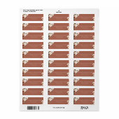 Terracotta Herfst Bruiloft Retouradres Etiket (Full Sheet)