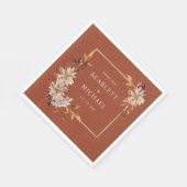 Terracotta Herfst Bruiloft Servetten (Hoek)