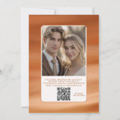 Terracotta Herfst Bruiloft Uitnodiging QR Code (Achterkant)