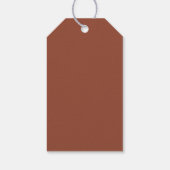 Terracotta Herfst Eenvoudige bloemenbruiloft Dank  Cadeaulabel (Achterkant)