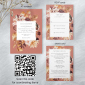Terracotta Herfst Elegantie, Herfst Huwelijk QR co