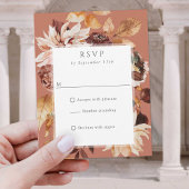 Terracotta Herfst Elegantie, Herfst Huwelijk QR co