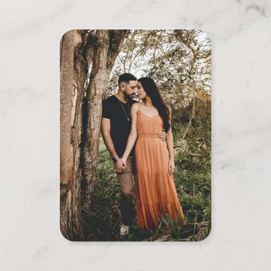 Terracotta Herfst Floral Modern QR Code RSVP Informatiekaartje (Achterkant)