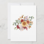 terracotta herfst florale botanische verjaardag kaart (Achterkant)