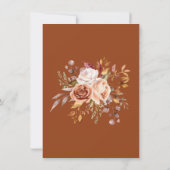 Terracotta Herfst Foliage Flowers Dank u kaart (Achterkant)