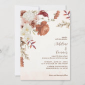 Terracotta Herfst Herfst Bloemen Boho rustieke bru (Voorkant)