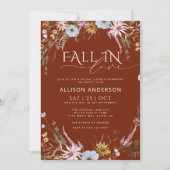 Terracotta Herfst in liefde bruids doucheuitnodigi Kaart (Voorkant)
