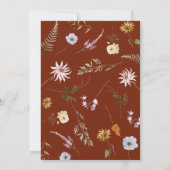 Terracotta Herfst in liefde bruids doucheuitnodigi Kaart (Achterkant)