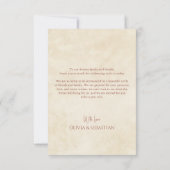 Terracotta herfst laat Boho herfst bruiloft Bedankkaart (Achterkant)