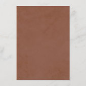 Terracotta herfst laat Boho herfst bruiloft detail Informatiekaartje (Achterkant)