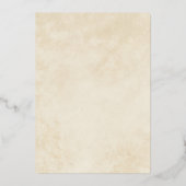 Terracotta herfst laat Boho herfst bruiloft Folie Uitnodiging (Achterkant)