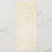 Terracotta herfst laat Boho herfst bruiloft Menu (Achterkant)